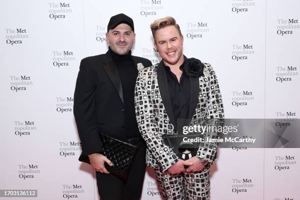 Vincent Festa and Andrew Werner attend the opening night gala of Metropolitan Opera's "Dead Man Walking" at Lincoln Center on September 26, 2023 in...