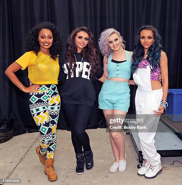 Leigh-Anne Pinnock, Jesy Nelson, Perrie Edwards and Jade Thirlwall of Little Mix attends the Little Mix "DNA" CD signing and meet and greet at...
