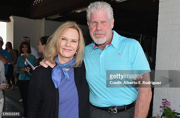 Actress/SAG Foundation President JoBeth Williams and actor Ron Perlman attend the Screen Actors Guild Foundation 4th Annual Los Angeles Golf Classic...