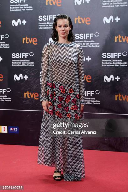 Actress Laia Costa attends the "Un Amor" premiere during the 71st San Sebastian International Film Festival at the Kursaal Palace on September 26,...
