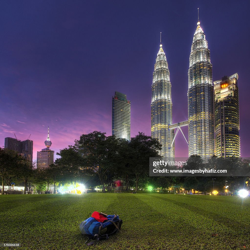 Two Colors Met - Petronas Twin Towers, KLCC