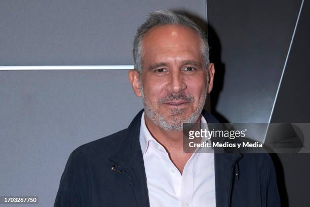 Arath de la Torre poses for a photo during the press conference to present 'Humor Sin Barreras' at Televisa San Angel on September 26, 2023 in Mexico...
