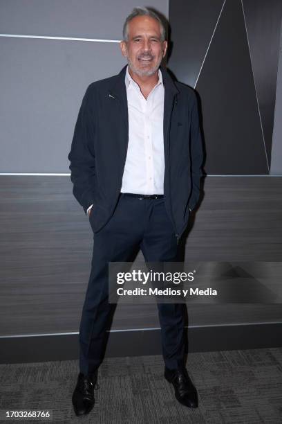 Arath de la Torre poses for a photo during the press conference to present 'Humor Sin Barreras' at Televisa San Angel on September 26, 2023 in Mexico...