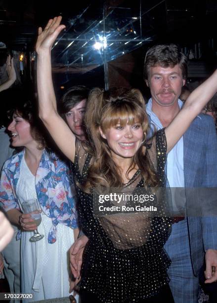 Entertainer Charo and husband Kjell Rasten on February 4, 1979 dance at the El Privado Room, Carlos'n Charlie's Restaurant in West Hollywood,...