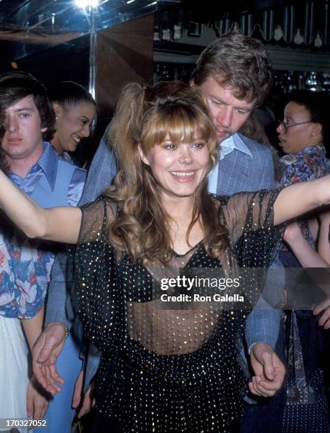 Entertainer Charo and husband Kjell Rasten on February 4, 1979 dance at the El Privado Room, Carlos'n Charlie's Restaurant in West Hollywood,...