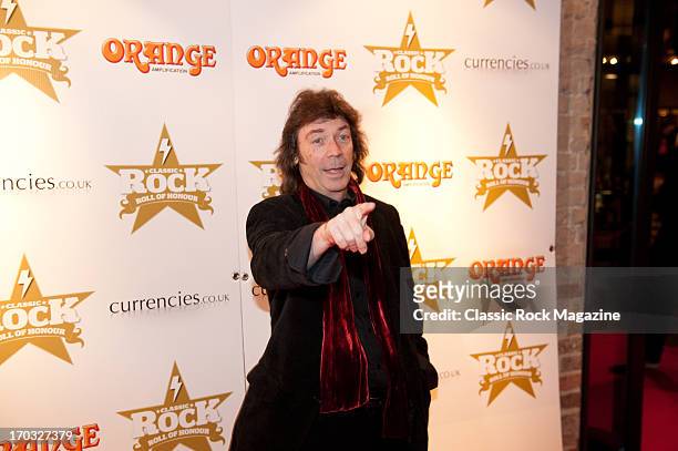 British progressive rock musician Steve Hackett attends the Classic Rock Roll of Honour at the Roundhouse, November 13, 2012.
