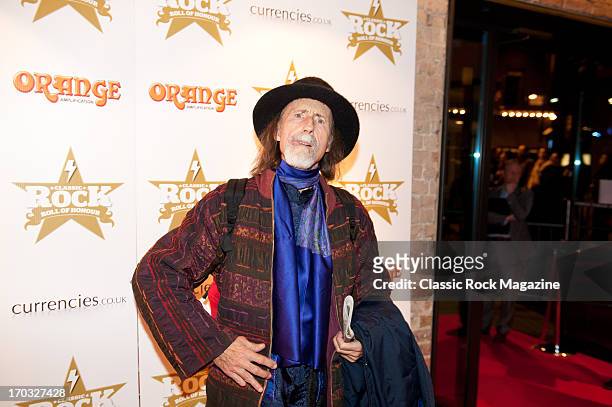 British rock musician Arthur Brown attends the Classic Rock Roll of Honour at the Roundhouse, November 13, 2012.