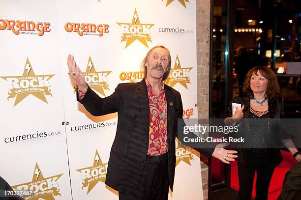 Dave Brock of British space rock band Hawkwind attends the Classic Rock Roll of Honour at the Roundhouse, November 13, 2012.