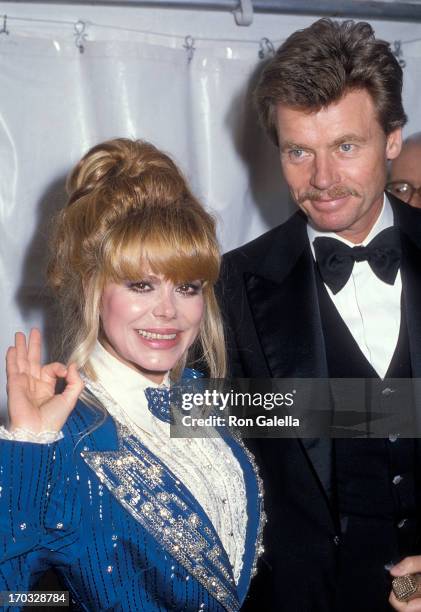 Entertainer Charo and husband Kjell Rasten attend the Plumstead Theatre Society Presents "Henry FondaA Celebration of Life" Tribute Gala on February...