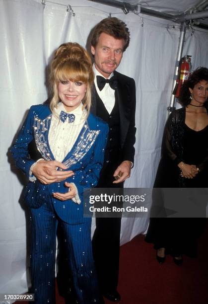 Entertainer Charo and husband Kjell Rasten attend the Plumstead Theatre Society Presents "Henry FondaA Celebration of Life" Tribute Gala on February...