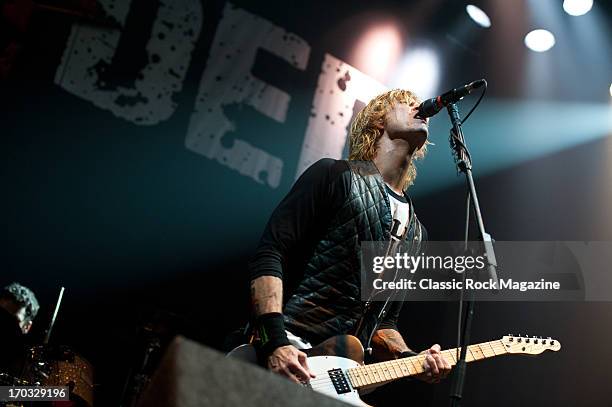 Duff McKagan of American hard rock band Loaded performing live onstage at the Wembley Arena, October 28, 2012.