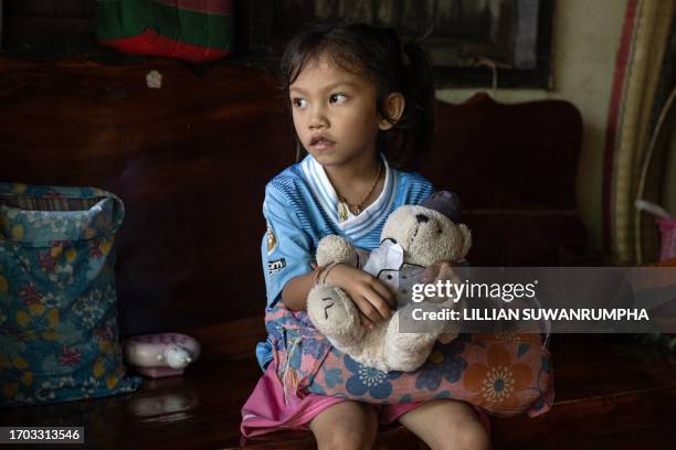 This photo taken on August 31, 2023 shows Paweenuch "Ammy" Supolwong who survived a nursery mass shooting on October 6 at her family home in the...