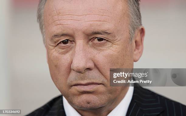 Head Coach of Japan Alberto Zaccheroni before the FIFA World Cup Asian qualifier match between Iraq and Japan at Al-Arabi Stadium on June 11, 2013 in...