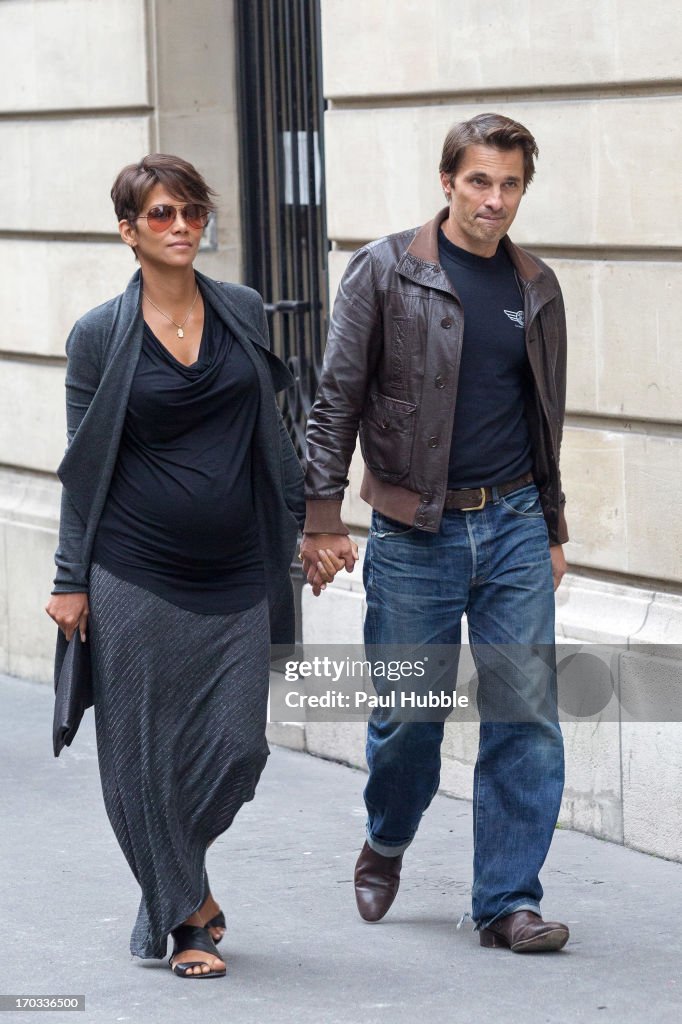 Halle Berry And Olivier Martinez Sighting In Paris