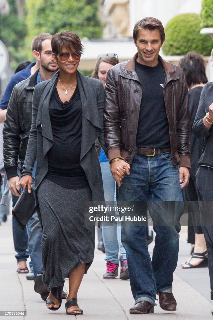 Halle Berry And Olivier Martinez Sighting In Paris