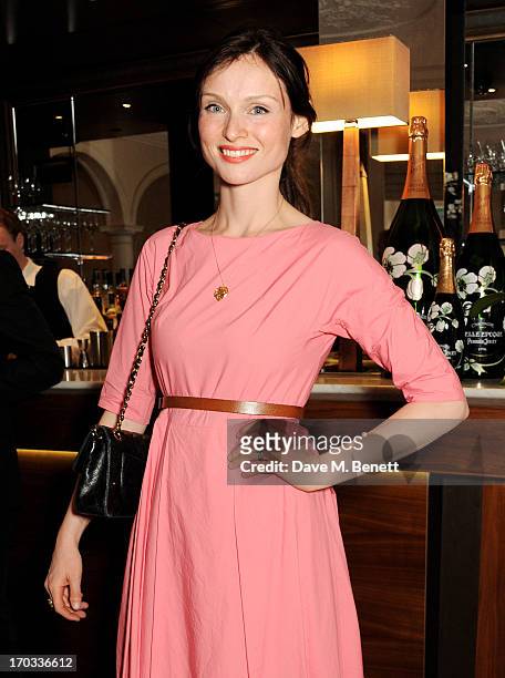Sophie Ellis-Bextor attends a private dinner previewing the new 'Alex James Presents' Blue Monday cheese at The Cadogan Hotel on June 11, 2013 in...