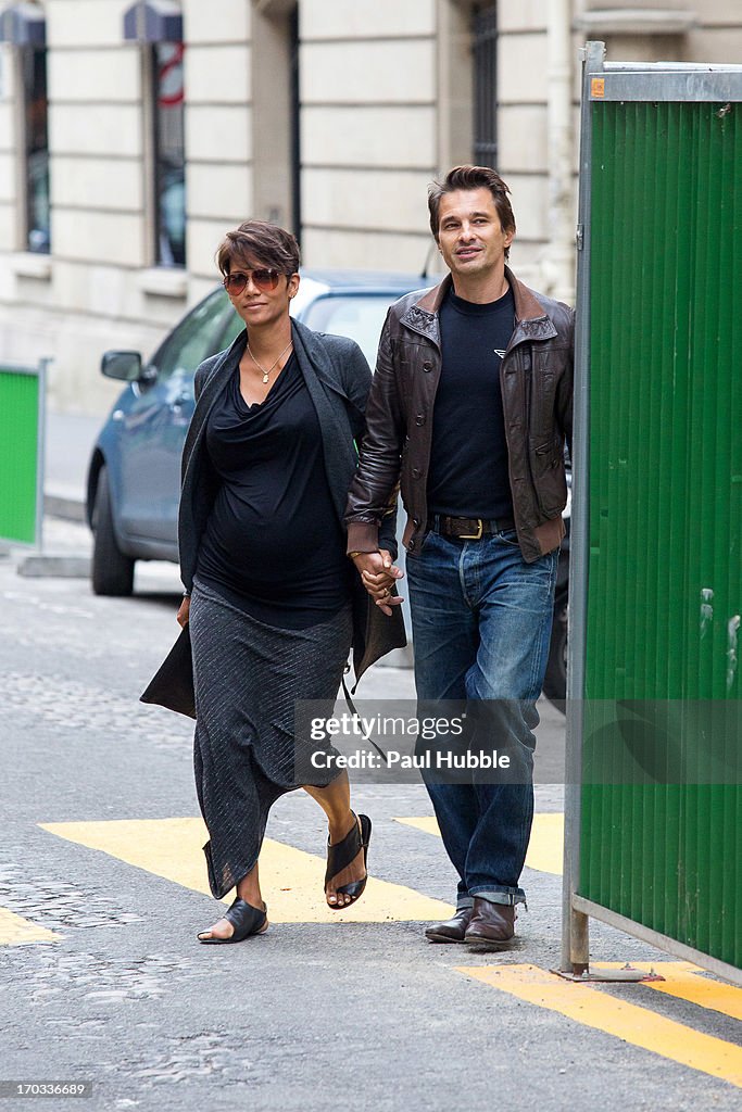 Halle Berry And Olivier Martinez Sighting In Paris