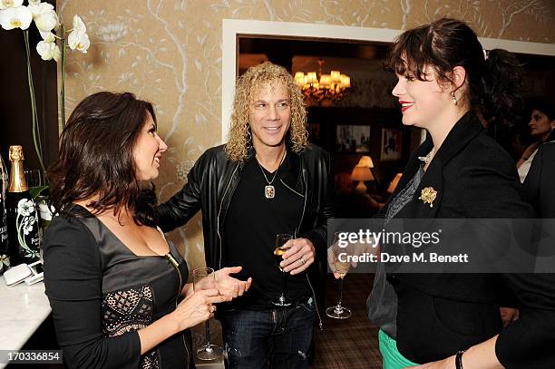 Chloe Franses, Bon Jovi keyboardist David Bryan and Jasmine Guinness attend a private dinner previewing the new 'Alex James Presents' Blue Monday...