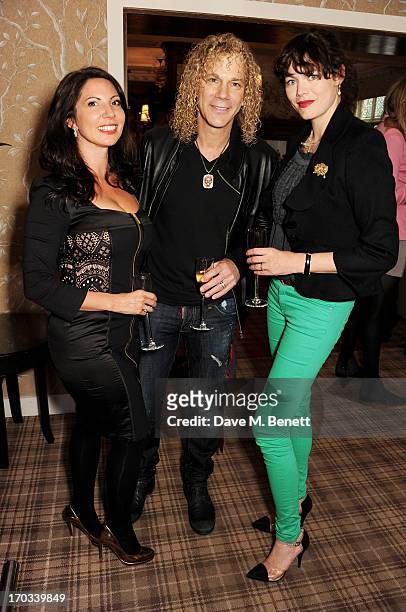 Chloe Franses, Bon Jovi keyboardist David Bryan and Jasmine Guinness attend a private dinner previewing the new 'Alex James Presents' Blue Monday...