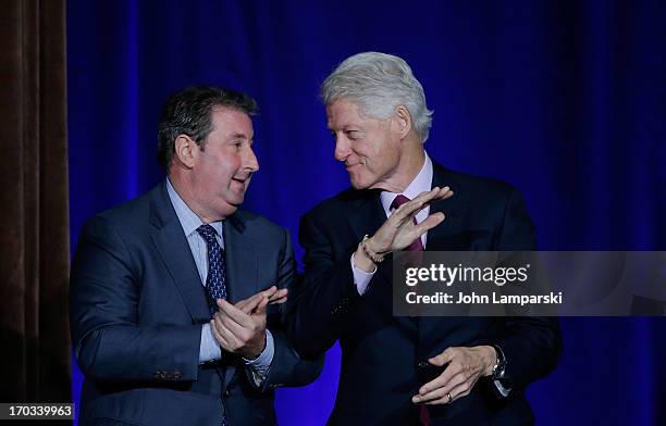 William Susman and Former President of the United States Bill Clinton attends>> the 72nd Annual Father Of The Year Awards at the Grand Hyatt New York...