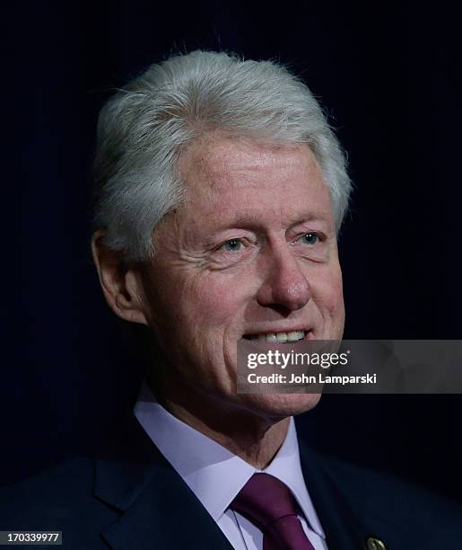 Former President of the United States Bill Clinton attends the 72nd Annual Father Of The Year Awards at the Grand Hyatt New York on June 11, 2013 in...