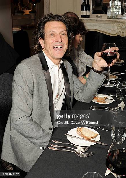 Stephen Webster attends a private dinner previewing the new 'Alex James Presents' Blue Monday cheese at The Cadogan Hotel on June 11, 2013 in London,...