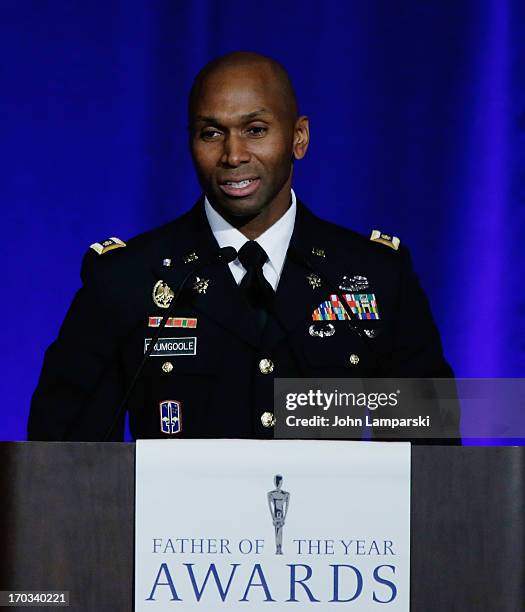 Major jackson Drumgoole Jr. Attends the 72nd Annual Father Of The Year Awards at the Grand Hyatt New York on June 11, 2013 in New York City.