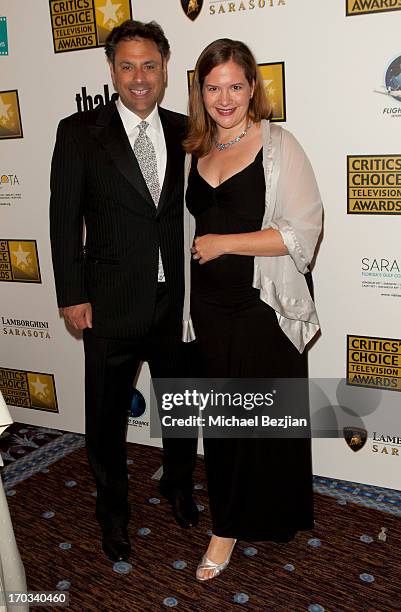 President of Thalo Steven Roth and Jill Roberts of the Youths' Dance Porgram attend Critics' Choice Television Awards VIP Lounge on June 10, 2013 in...