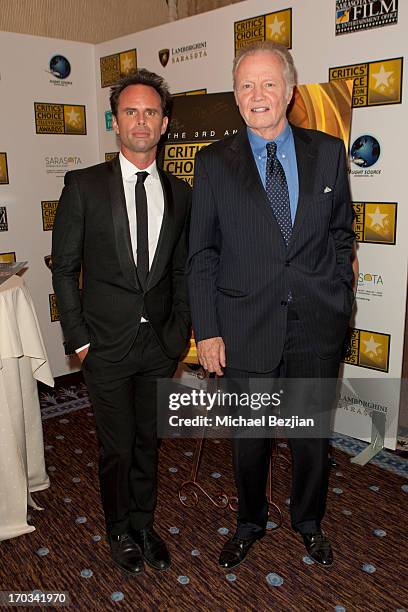 Walton Goggins and Jon Voight attend Critics' Choice Television Awards VIP Lounge on June 10, 2013 in Los Angeles, California.