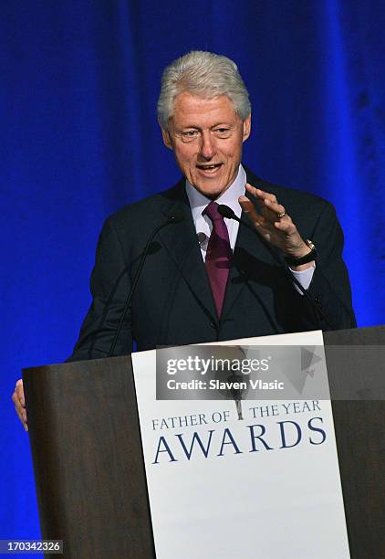 Former U.S. President Bill Clinton attends 72nd Annual Father Of The Year Awards at Grand Hyatt New York on June 11, 2013 in New York City.