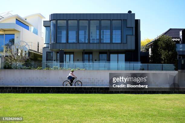 House on the waterfront in the suburb of Brighton in Melbourne, Australia, on Monday, Oct. 2, 2023. Australian home prices stayed strong in...