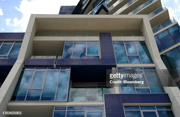 Apartment towers in the Docklands precinct of Melbourne, Australia, on Monday, Oct. 2, 2023. Australian home prices stayed strong in September,...