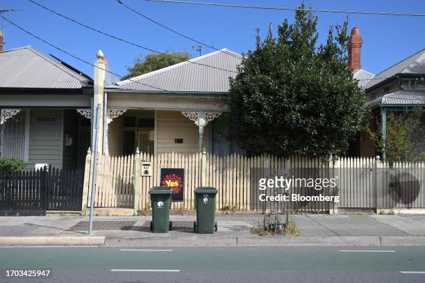Attached houses in the Brunswick area of Melbourne, Australia, on Monday, Oct. 2, 2023. Australian home prices stayed strong in September, driven by...