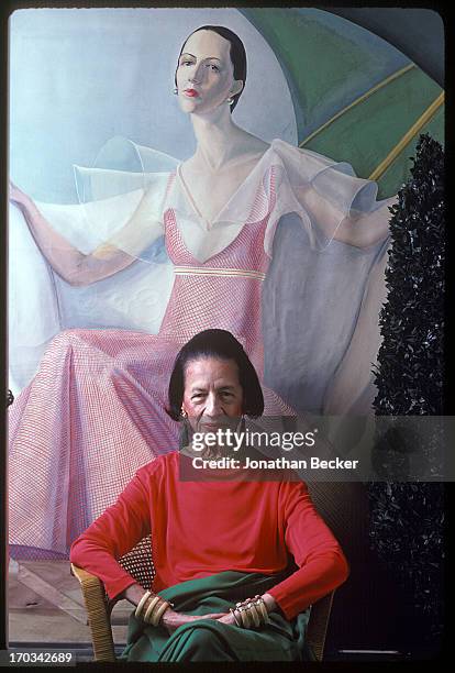 Columnist Diana Vreeland is photographed on July 21, 1979 in New York City.