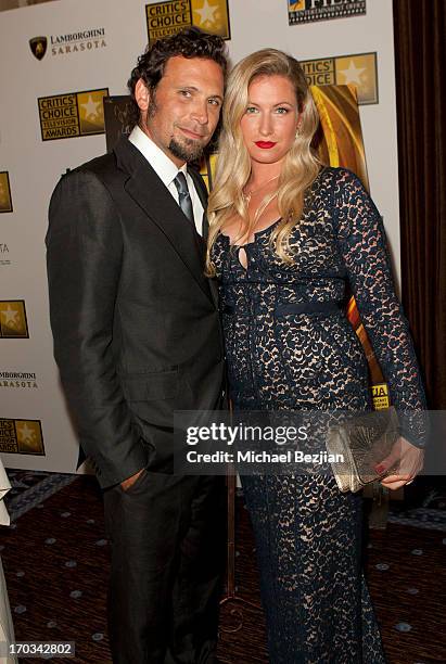Jeremy Sisto and Addie Lane attend Critics' Choice Television Awards VIP Lounge on June 10, 2013 in Los Angeles, California.