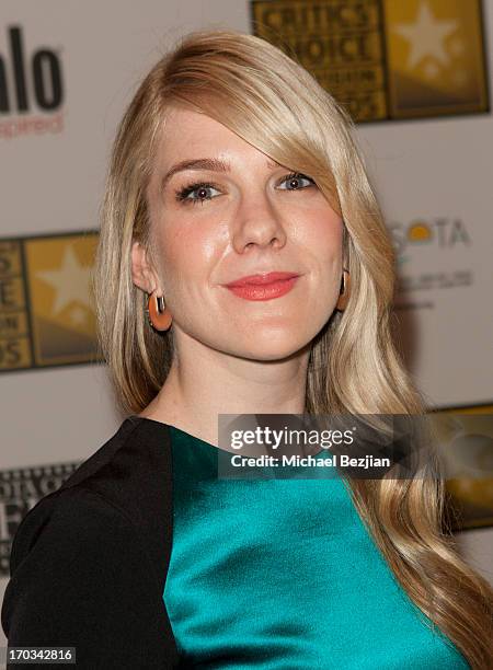 Lily Rabe attends Critics' Choice Television Awards VIP Lounge on June 10, 2013 in Los Angeles, California.