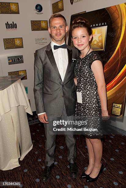 Dominic Monaghan and Rita Rose attend Critics' Choice Television Awards VIP Lounge on June 10, 2013 in Los Angeles, California.