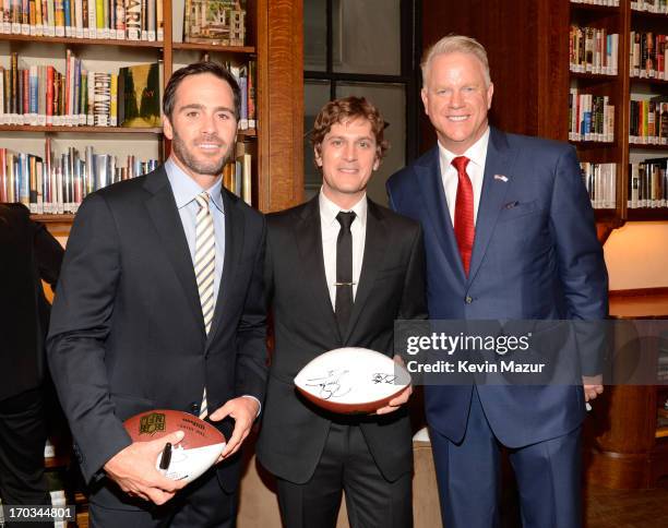 Jimmie Johnson, Rob Thomas and Boomer Esiason attend the Samsung's Annual Hope for Children Gala at CiprianiÕs in Wall Street on June 11, 2013 in New...