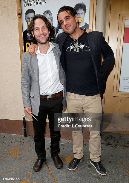 Actors Paul Rudd and Bobby Cannavale attend the "Reasons To Be Happy" Broadway Opening Night at Lucille Lortel Theatre on June 11, 2013 in New York...