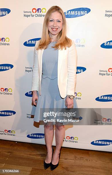 Chelsea Clinton attends the Samsung's Annual Hope for Children Gala at CiprianiÕs in Wall Street on June 11, 2013 in New York City.