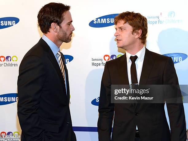 Jimmie Johnson and Rob Thomas attend the Samsung's Annual Hope for Children Gala at CiprianiÕs in Wall Street on June 11, 2013 in New York City.