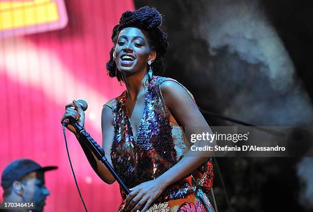 Solange Knowles performs during Glamour Live Show on June 11, 2013 in Milan, Italy.