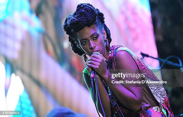Solange Knowles performs during Glamour Live Show on June 11, 2013 in Milan, Italy.