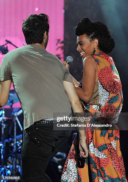 Solange Knowles performs during Glamour Live Show on June 11, 2013 in Milan, Italy.