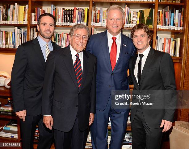 Jimmie Johnson, Tony Bennett, Boomer Esiason and Rob Thomas attend the Samsung's Annual Hope for Children Gala at CiprianiÕs in Wall Street on June...