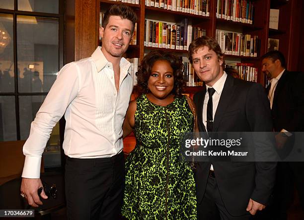 Robin Thicke, Sherri Shepard and Rob Thomas attend the Samsung's Annual Hope for Children Gala at CiprianiÕs in Wall Street on June 11, 2013 in New...