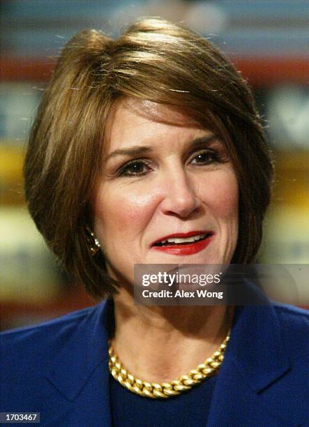 Republican strategist Mary Matalin speaks during a taping of a roundtable discussion on NBC's "Meet the Press" December 29, 2002 at the NBC studios...