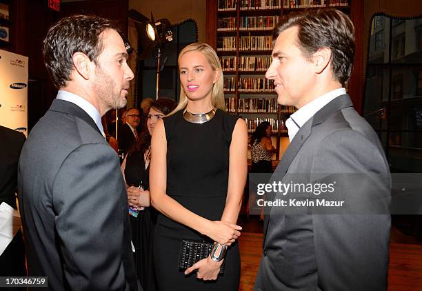 Jimmie Johnson, Karolina Kurkova and Archie Drury attend the Samsung's Annual Hope for Children Gala at CiprianiÕs in Wall Street on June 11, 2013 in...