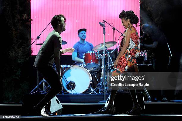 Solange Knowles performs during Glamour Live Show on June 11, 2013 in Milan, Italy.