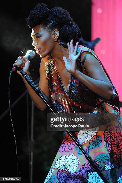 Solange Knowles performs during Glamour Live Show on June 11, 2013 in Milan, Italy.